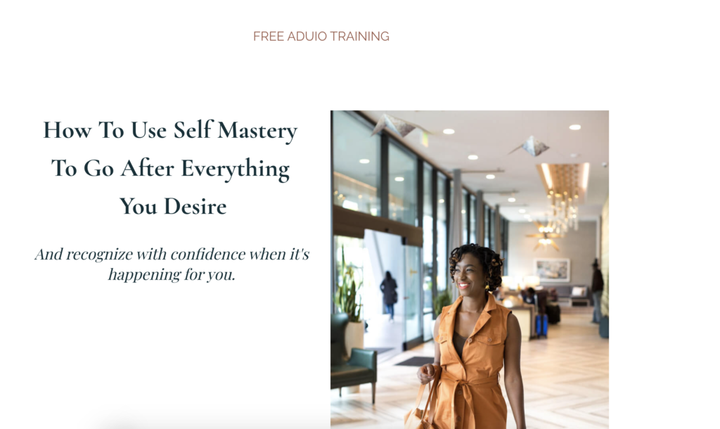 Free Audio Training from Sonja Thompkins