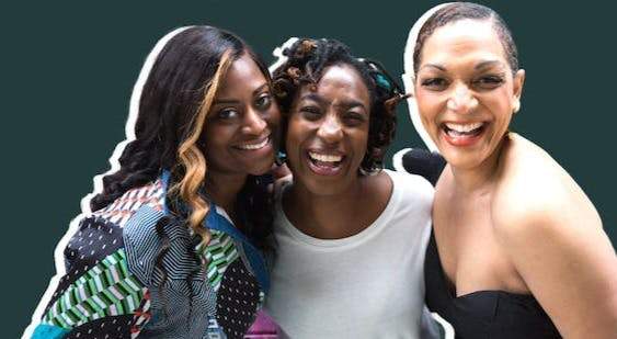 3 black women enjoying each other's company